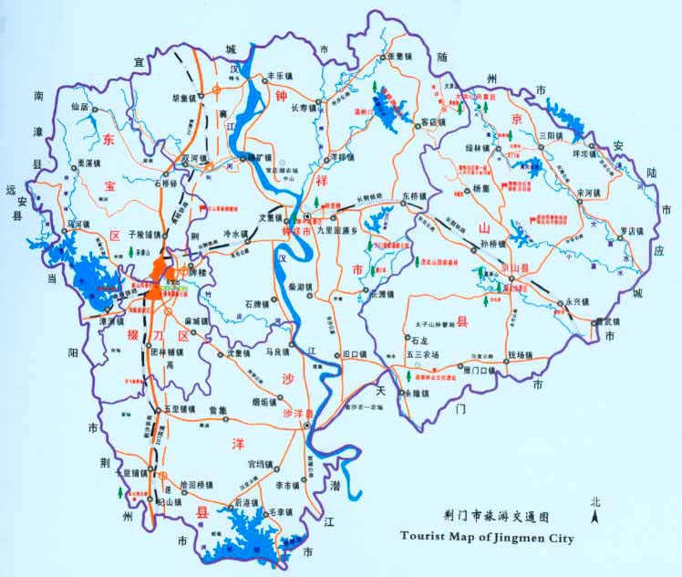 荆门旅游地图-我爱三峡旅游网